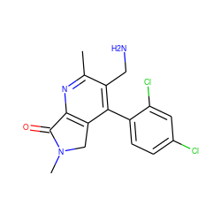 Cc1nc2c(c(-c3ccc(Cl)cc3Cl)c1CN)CN(C)C2=O ZINC000034804418