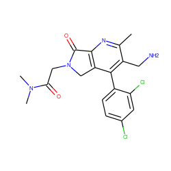 Cc1nc2c(c(-c3ccc(Cl)cc3Cl)c1CN)CN(CC(=O)N(C)C)C2=O ZINC000073139528