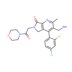 Cc1nc2c(c(-c3ccc(Cl)cc3Cl)c1CN)CN(CC(=O)N1CCOCC1)C2=O ZINC000073138464