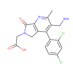 Cc1nc2c(c(-c3ccc(Cl)cc3Cl)c1CN)CN(CC(=O)O)C2=O ZINC000034804615