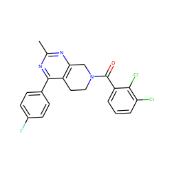 Cc1nc2c(c(-c3ccc(F)cc3)n1)CCN(C(=O)c1cccc(Cl)c1Cl)C2 ZINC000219435905