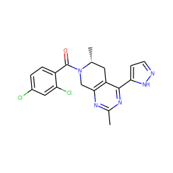 Cc1nc2c(c(-c3ccn[nH]3)n1)C[C@@H](C)N(C(=O)c1ccc(Cl)cc1Cl)C2 ZINC000219251409