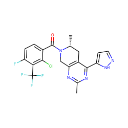 Cc1nc2c(c(-c3ccn[nH]3)n1)C[C@@H](C)N(C(=O)c1ccc(F)c(C(F)(F)F)c1Cl)C2 ZINC000219510957