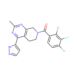 Cc1nc2c(c(-c3ccn[nH]3)n1)CCN(C(=O)c1ccc(Cl)c(F)c1Cl)C2 ZINC000219495281