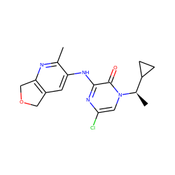 Cc1nc2c(cc1Nc1nc(Cl)cn([C@H](C)C3CC3)c1=O)COC2 ZINC000049114718