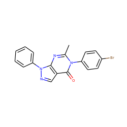 Cc1nc2c(cnn2-c2ccccc2)c(=O)n1-c1ccc(Br)cc1 ZINC000001104450