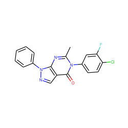 Cc1nc2c(cnn2-c2ccccc2)c(=O)n1-c1ccc(Cl)c(F)c1 ZINC000028951876