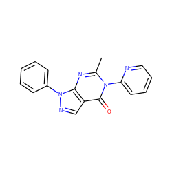 Cc1nc2c(cnn2-c2ccccc2)c(=O)n1-c1ccccn1 ZINC000002755944