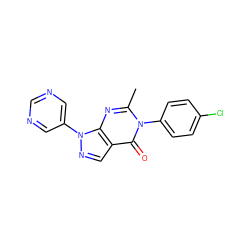 Cc1nc2c(cnn2-c2cncnc2)c(=O)n1-c1ccc(Cl)cc1 ZINC000028951902