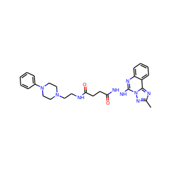 Cc1nc2c3ccccc3nc(NNC(=O)CCC(=O)NCCN3CCN(c4ccccc4)CC3)n2n1 ZINC000015936974