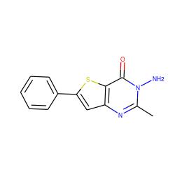 Cc1nc2cc(-c3ccccc3)sc2c(=O)n1N ZINC000000295808