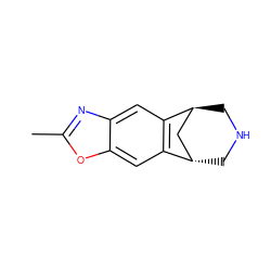 Cc1nc2cc3c(cc2o1)[C@H]1CNC[C@H]3C1 ZINC000101058161