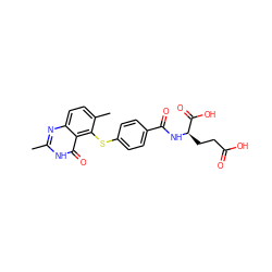 Cc1nc2ccc(C)c(Sc3ccc(C(=O)N[C@H](CCC(=O)O)C(=O)O)cc3)c2c(=O)[nH]1 ZINC000027862197