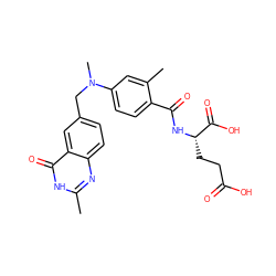 Cc1nc2ccc(CN(C)c3ccc(C(=O)N[C@@H](CCC(=O)O)C(=O)O)c(C)c3)cc2c(=O)[nH]1 ZINC000026831436