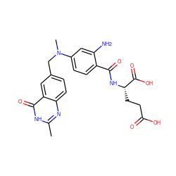 Cc1nc2ccc(CN(C)c3ccc(C(=O)N[C@@H](CCC(=O)O)C(=O)O)c(N)c3)cc2c(=O)[nH]1 ZINC000026833114