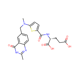 Cc1nc2ccc(CN(C)c3ccc(C(=O)N[C@H](CCC(=O)O)C(=O)O)s3)cc2c(=O)[nH]1 ZINC000001625751