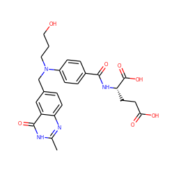 Cc1nc2ccc(CN(CCCO)c3ccc(C(=O)N[C@@H](CCC(=O)O)C(=O)O)cc3)cc2c(=O)[nH]1 ZINC000026834933