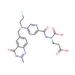 Cc1nc2ccc(CN(CCF)c3ccc(C(=O)N[C@@H](CCC(=O)O)C(=O)O)nc3)cc2c(=O)[nH]1 ZINC000013821868