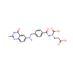 Cc1nc2ccc(N(C)Cc3ccc(C(=O)N[C@@H](CCC(=O)O)C(=O)O)cc3)cc2c(=O)[nH]1 ZINC000013822807