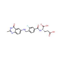 Cc1nc2ccc(NCc3ccc(C(=O)N[C@@H](CCC(=O)O)C(=O)O)cc3F)cc2c(=O)[nH]1 ZINC000013822825