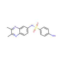 Cc1nc2ccc(NS(=O)(=O)c3ccc(N)cc3)cc2nc1C ZINC000063298443