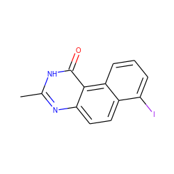 Cc1nc2ccc3c(I)cccc3c2c(=O)[nH]1 ZINC000013832477