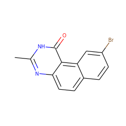 Cc1nc2ccc3ccc(Br)cc3c2c(=O)[nH]1 ZINC000013832474