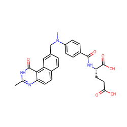 Cc1nc2ccc3ccc(CN(C)c4ccc(C(=O)N[C@@H](CCC(=O)O)C(=O)O)cc4)cc3c2c(=O)[nH]1 ZINC000013735342