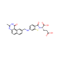 Cc1nc2ccc3ccc(CNc4ccc5c(=O)n([C@@H](CCC(=O)O)C(=O)O)sc5c4)cc3c2c(=O)[nH]1 ZINC000013735351