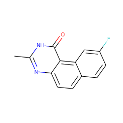 Cc1nc2ccc3ccc(F)cc3c2c(=O)[nH]1 ZINC000013832478