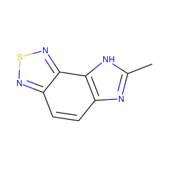 Cc1nc2ccc3nsnc3c2[nH]1 ZINC000018128467