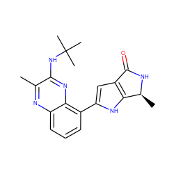 Cc1nc2cccc(-c3cc4c([nH]3)[C@H](C)NC4=O)c2nc1NC(C)(C)C ZINC000206074321