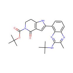 Cc1nc2cccc(-c3cc4c([nH]3)CCN(C(=O)OC(C)(C)C)C4=O)c2nc1NC(C)(C)C ZINC000206123071