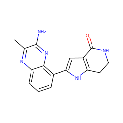 Cc1nc2cccc(-c3cc4c([nH]3)CCNC4=O)c2nc1N ZINC000222391417