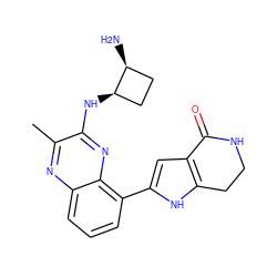 Cc1nc2cccc(-c3cc4c([nH]3)CCNC4=O)c2nc1N[C@@H]1CC[C@@H]1N ZINC000222473629