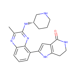 Cc1nc2cccc(-c3cc4c([nH]3)CCNC4=O)c2nc1N[C@H]1CCCNC1 ZINC000222225542