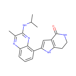 Cc1nc2cccc(-c3cc4c([nH]3)CCNC4=O)c2nc1NC(C)C ZINC000222428318