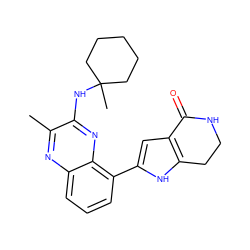 Cc1nc2cccc(-c3cc4c([nH]3)CCNC4=O)c2nc1NC1(C)CCCCC1 ZINC000222325857