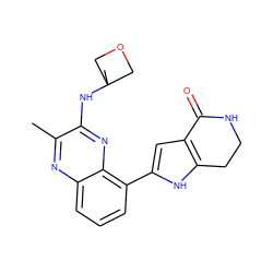 Cc1nc2cccc(-c3cc4c([nH]3)CCNC4=O)c2nc1NC1(C)COC1 ZINC000222462450