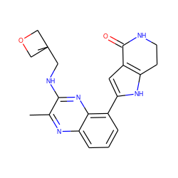 Cc1nc2cccc(-c3cc4c([nH]3)CCNC4=O)c2nc1NCC1(C)COC1 ZINC001772652964