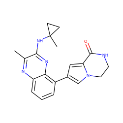 Cc1nc2cccc(-c3cc4n(c3)CCNC4=O)c2nc1NC1(C)CC1 ZINC000206108992