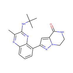 Cc1nc2cccc(-c3cc4n(n3)CCNC4=O)c2nc1NC(C)(C)C ZINC000222380176