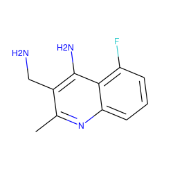 Cc1nc2cccc(F)c2c(N)c1CN ZINC000013864112