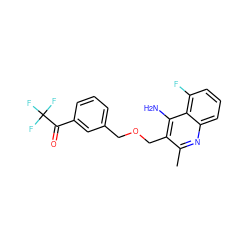 Cc1nc2cccc(F)c2c(N)c1COCc1cccc(C(=O)C(F)(F)F)c1 ZINC000013864120