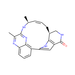 Cc1nc2cccc3c2nc1N[C@@H](C)/C=C/C[C@H]1CNC(=O)c2cc-3[nH]c21 ZINC000150031056