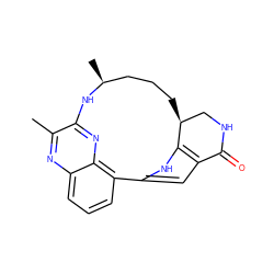 Cc1nc2cccc3c2nc1N[C@@H](C)CCC[C@H]1CNC(=O)c2cc-3[nH]c21 ZINC000150076743