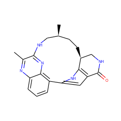 Cc1nc2cccc3c2nc1NC[C@@H](C)CC[C@H]1CNC(=O)c2cc-3[nH]c21 ZINC000150084327