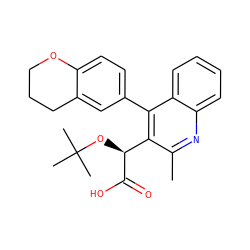 Cc1nc2ccccc2c(-c2ccc3c(c2)CCCO3)c1[C@H](OC(C)(C)C)C(=O)O ZINC000095921378