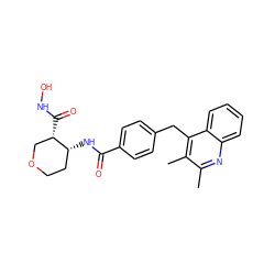 Cc1nc2ccccc2c(Cc2ccc(C(=O)N[C@@H]3CCOC[C@@H]3C(=O)NO)cc2)c1C ZINC000028821968