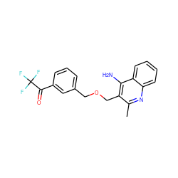 Cc1nc2ccccc2c(N)c1COCc1cccc(C(=O)C(F)(F)F)c1 ZINC000013864122